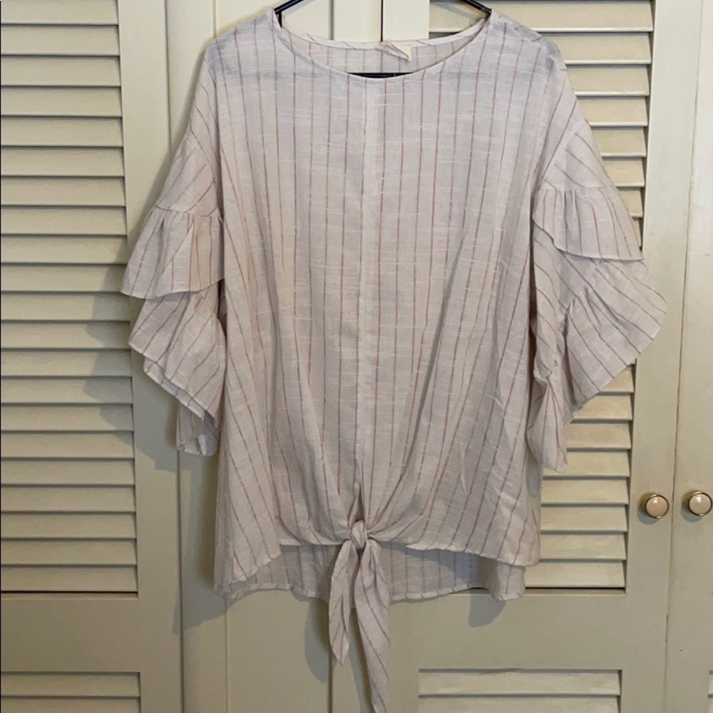 Boutique Flutter-sleeved Blouse